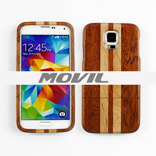 NP-2386 Funda de auténtica madera de bambú para Samsung Galaxy S5-5